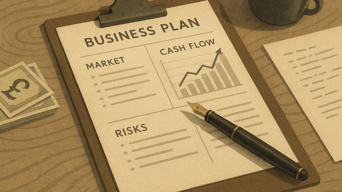Editorial illustration for What should a business plan include in the UK?